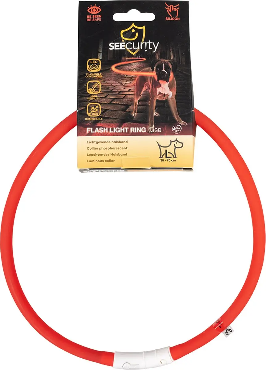Duvo Ring Flash Licht USB Silicon - Rood