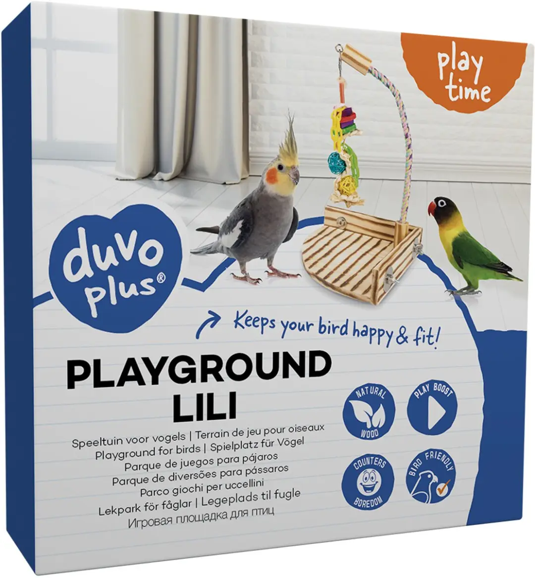 DuvoPlus Vogelspeeltuin Lili - 25x25x38cm - Meerkleurig