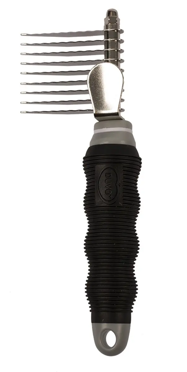 Duvoplus Anti-Klit Kam 6 Blades - Hond - Zwart/grijs