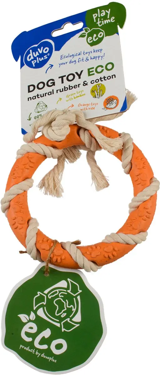 DuvoPlus Eco Rubber Ring Bamboe/Rijst + Katoen - Gemengde Kleuren