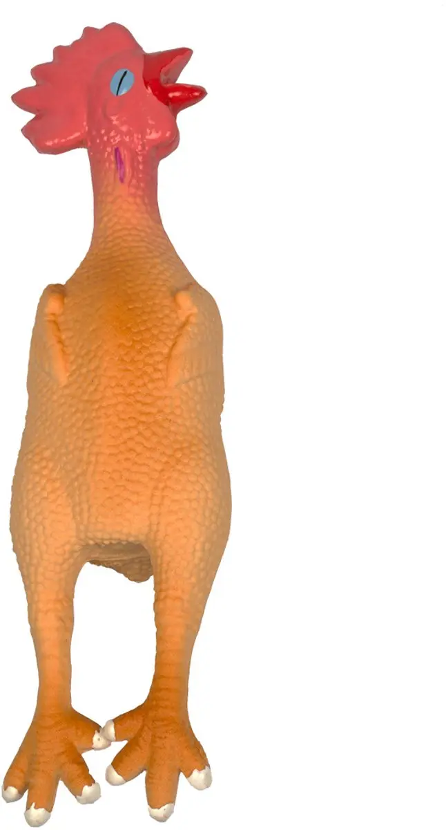 DuvoPlus Latex Piepende Kip Hond Speeltje