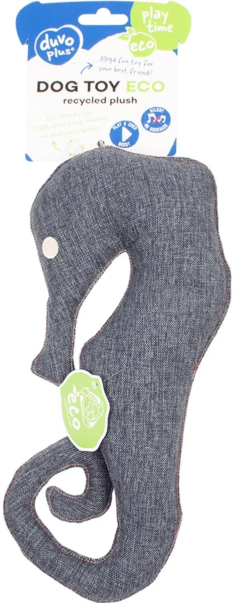 Duvo ECO Pluche Zeepaard XL - 69x34x10cm Grijs