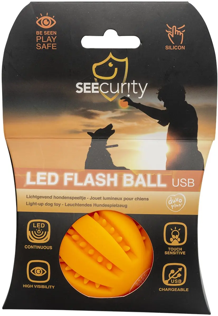 DuvoPlus Led Flash Ball - 6,4cm - Oranje