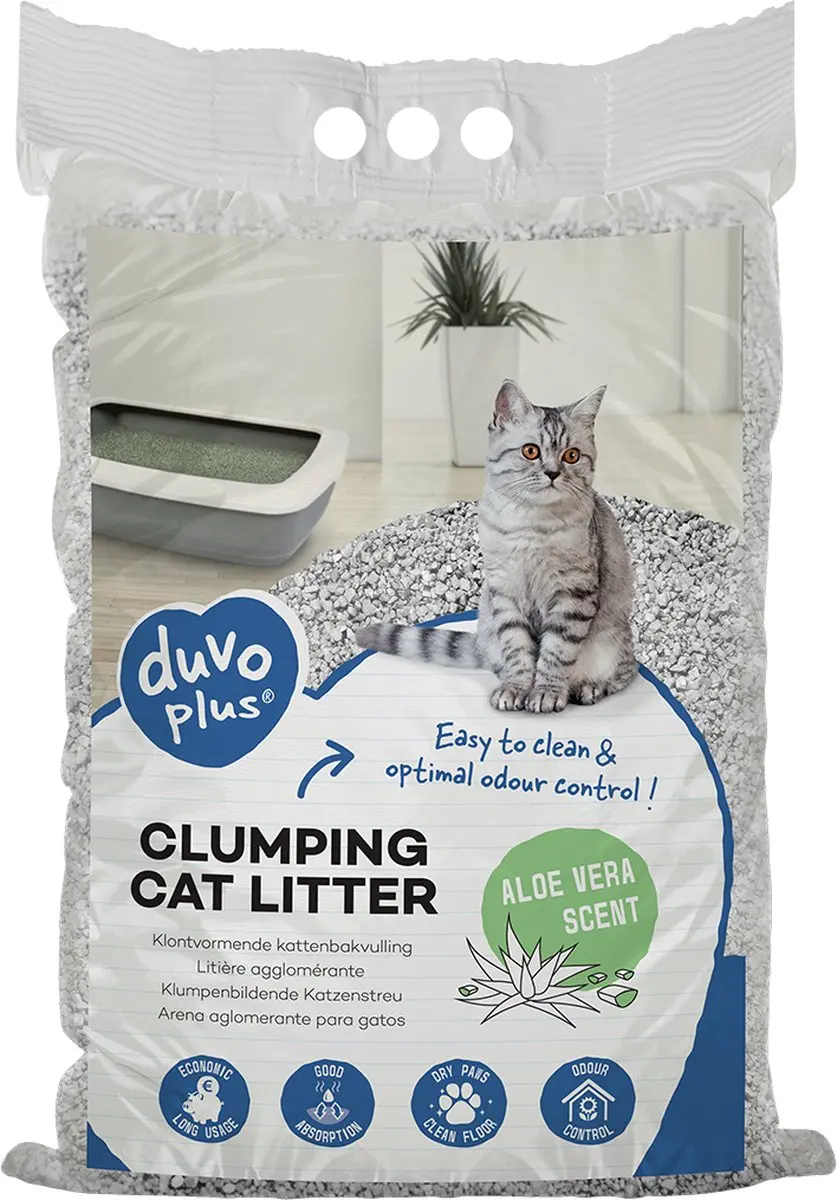 DuvoPlus Aloë Vera Klontvormende Kattenbakvulling 12kg