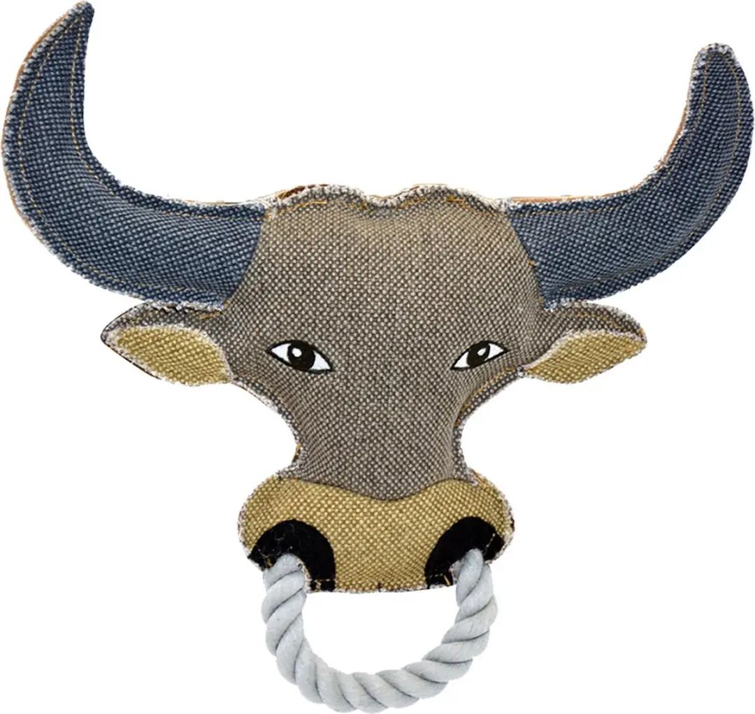 DuvoPlus Speelgoed Hond Canvas Stier 26x27cm