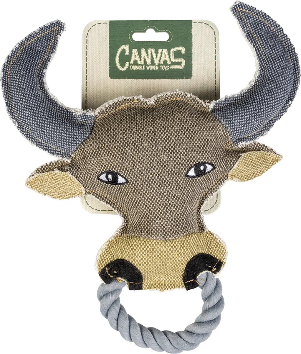 DuvoPlus Speelgoed Hond Canvas Stier 26x27cm