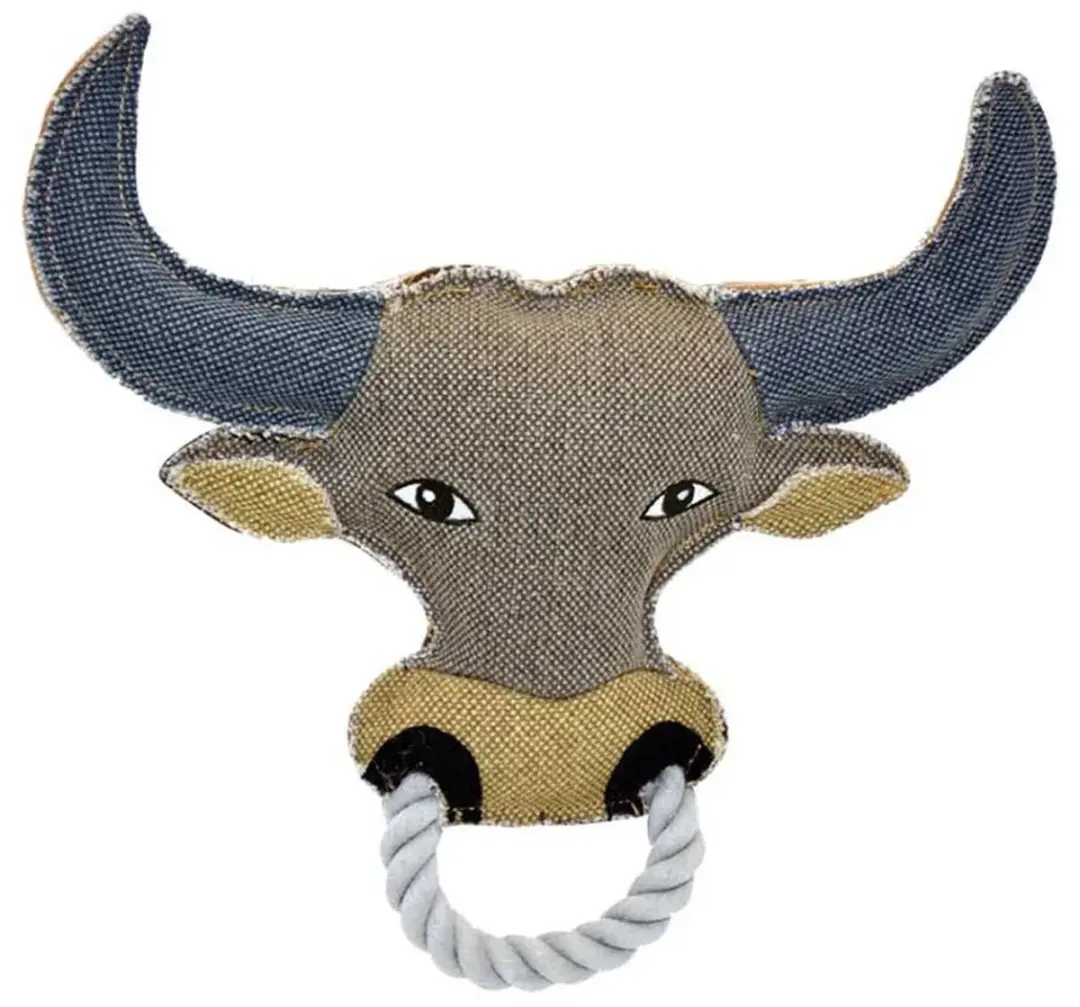 DuvoPlus Speelgoed Hond Canvas Stier 26x27cm