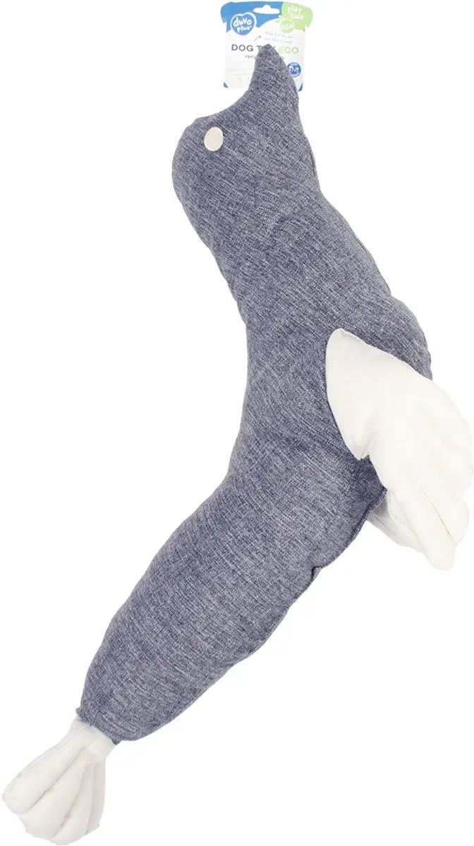 Duvo ECO Pluche Zeehond XL - 94x40x50cm Grijs