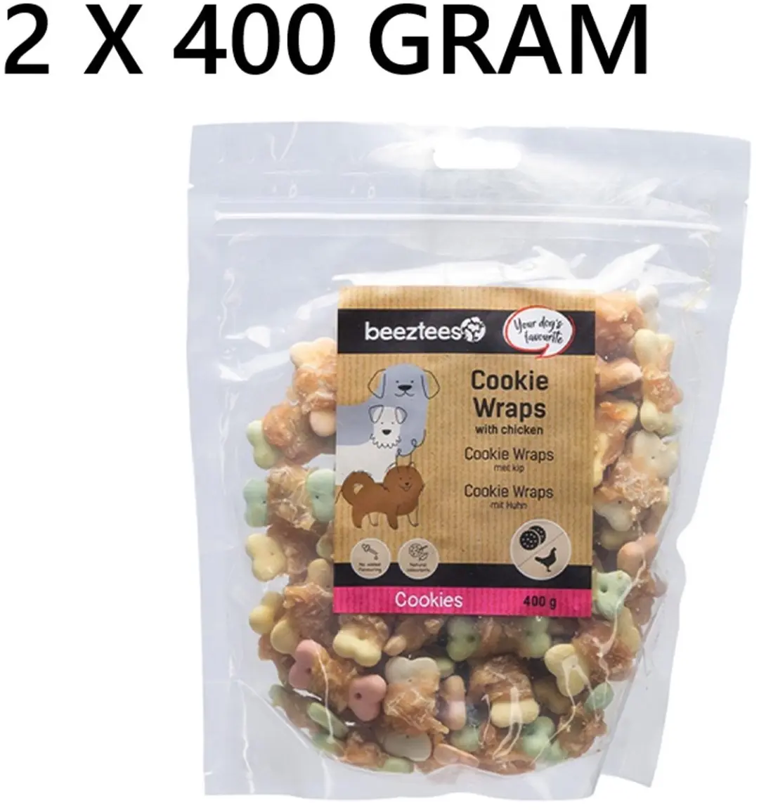 Beeztees Cocapet Wrapped Cookies met Kip 800g