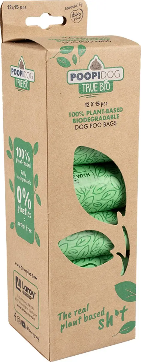 DuvoPlus Hondenpoepzakjes True Bio - 12 Stuks