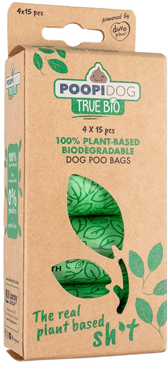 DuvoPlus Hondenpoepzakjes True Bio - 12 Stuks