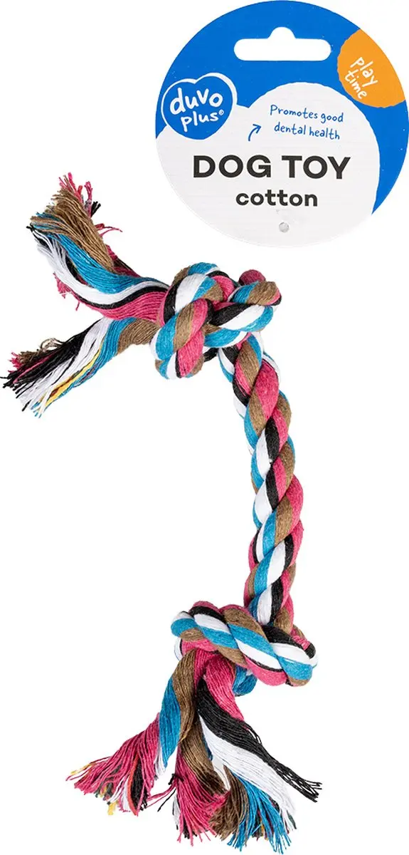 DuvoPlus Speelgoed Hond Knoop Katoen 20cm