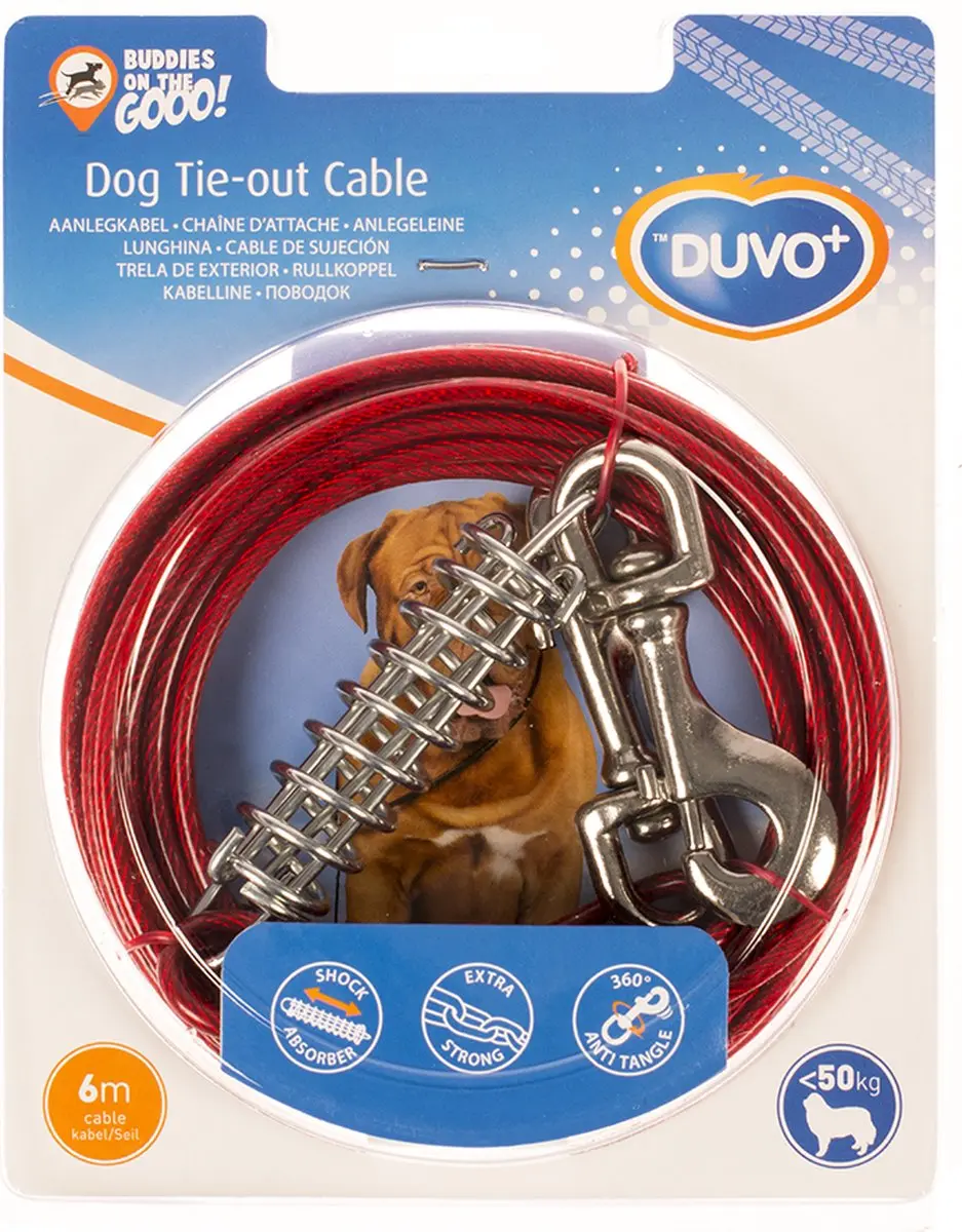 Duvo+ Aanlegkabel Heavy Duty 6m - Rood
