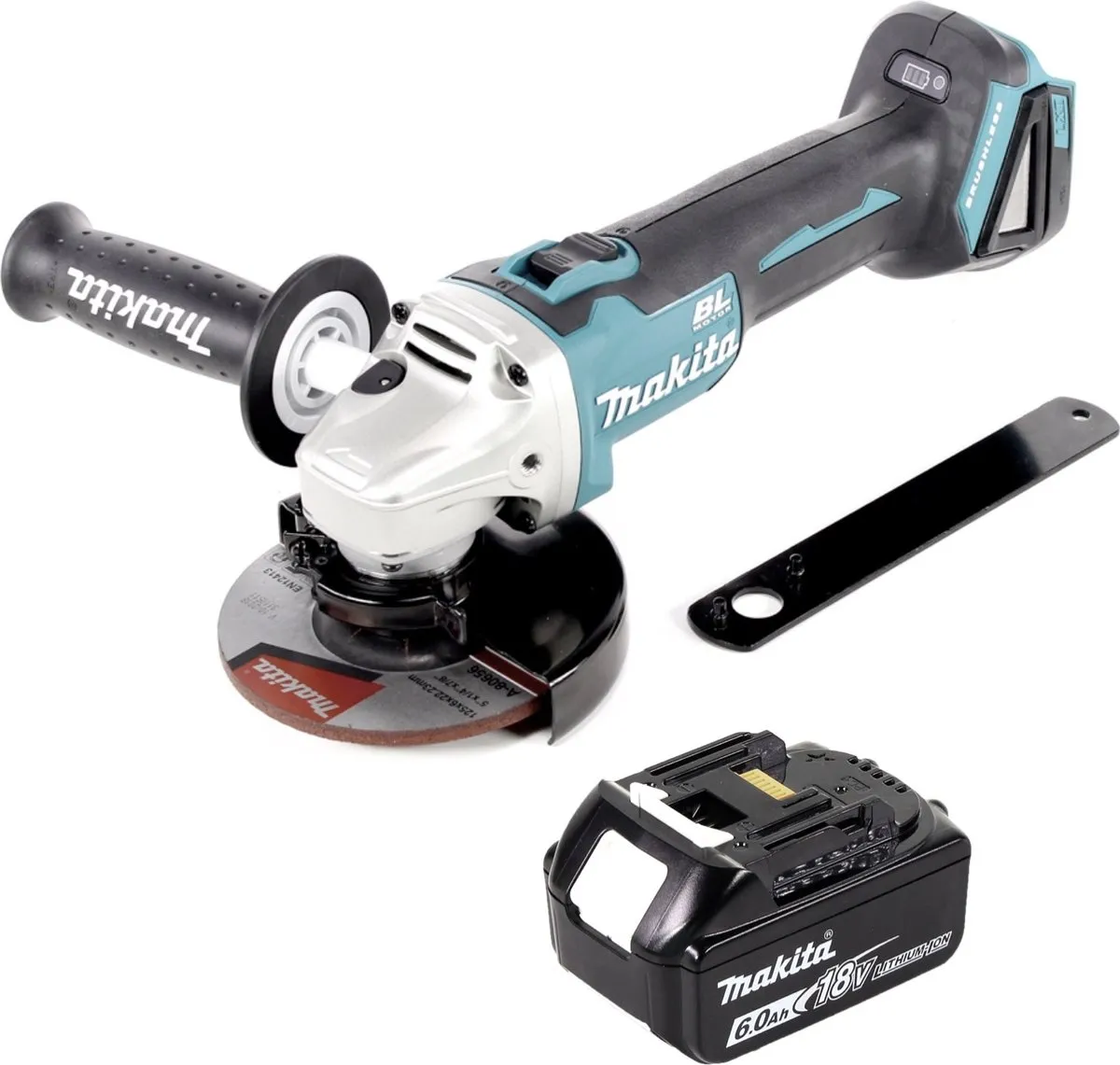 Makita DGA 506 G1 Haakse Slijper 18V 125mm - 6.0Ah Accu - afbeelding 3 van 5