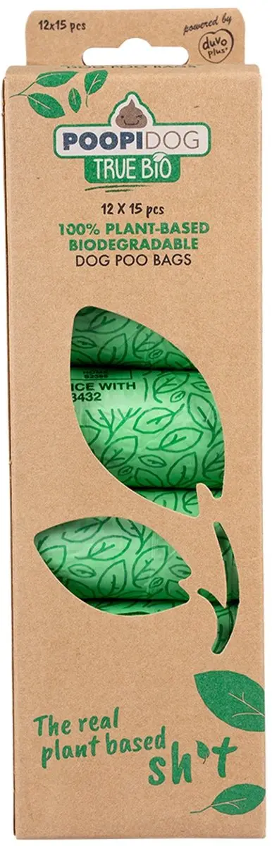 DuvoPlus True Bio Poepzakjes Groen - 15 Stuks