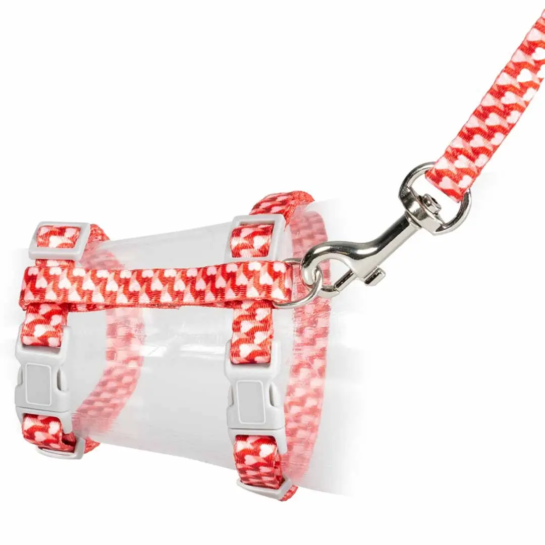 Duvo+ Kat Wandelset Retro Hart 20-35cm Rood/Wit