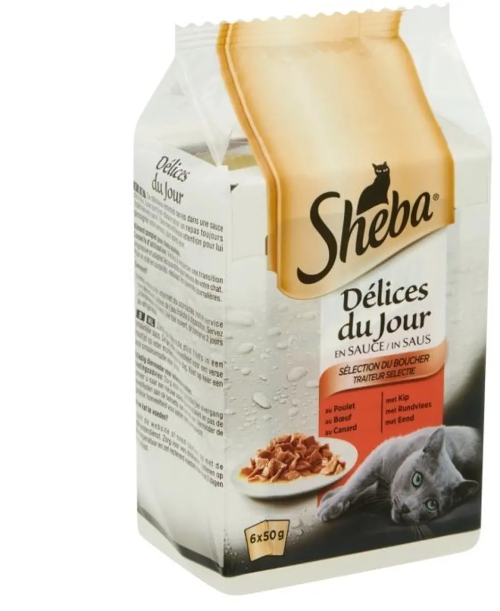 Sheba Delices Du Jour Natvoer - 6x50g