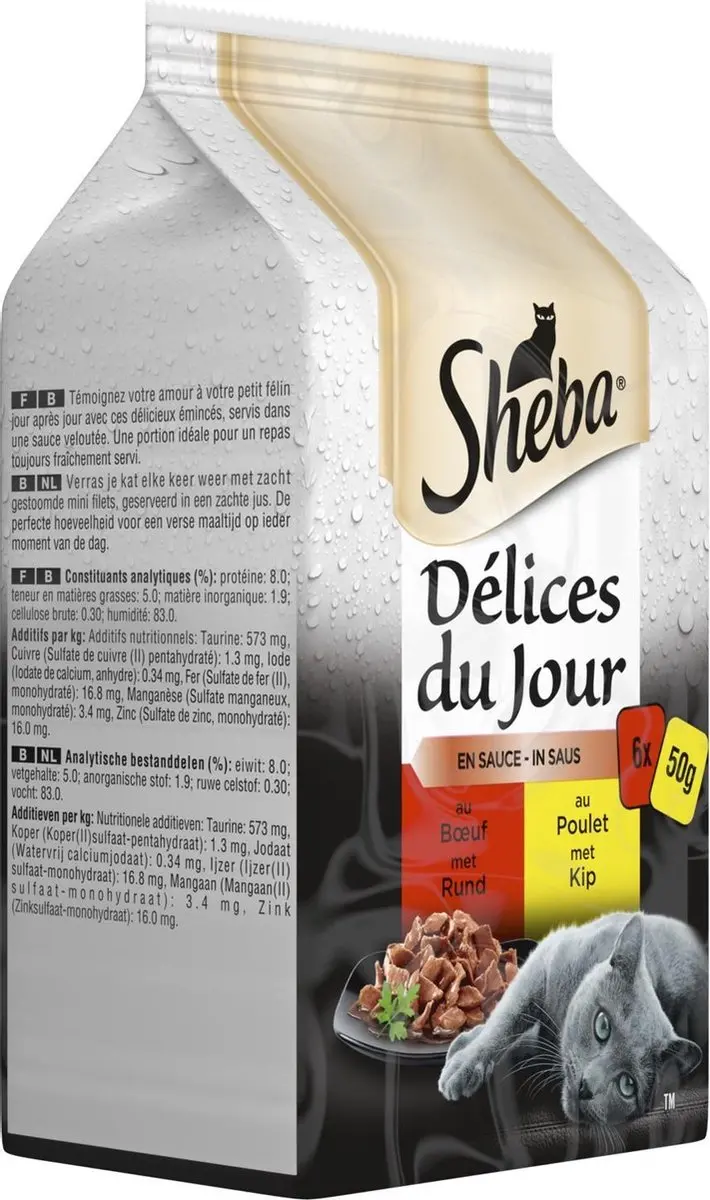 Sheba Delices Du Jour Natvoer - 6x50g