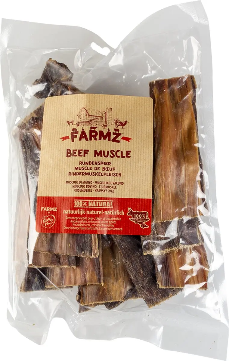 DuvoPlus Farmz Runderspier Hondensnack 250g