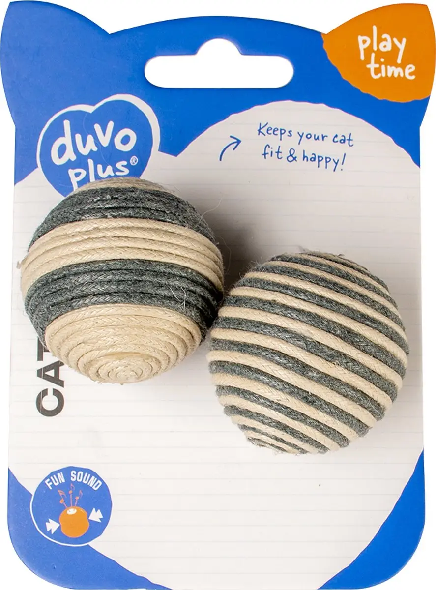 DuvoPlus Rope Ballen Kat - 2 Stuks