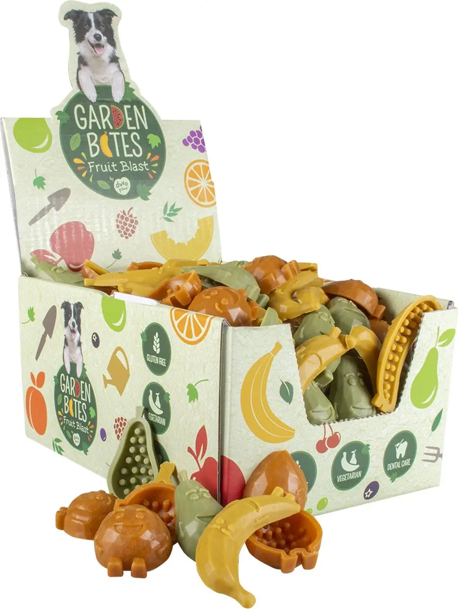 DuvoPlus Garden Bites Fruity Friends Hond 15g
