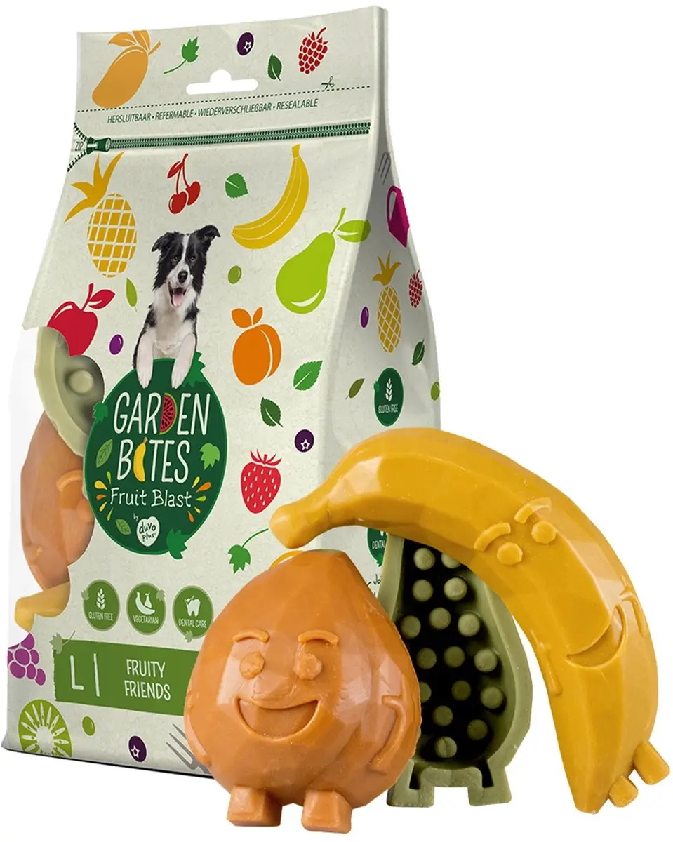 DuvoPlus Garden Bites Fruity Friends Hond 15g - 180 Stuks