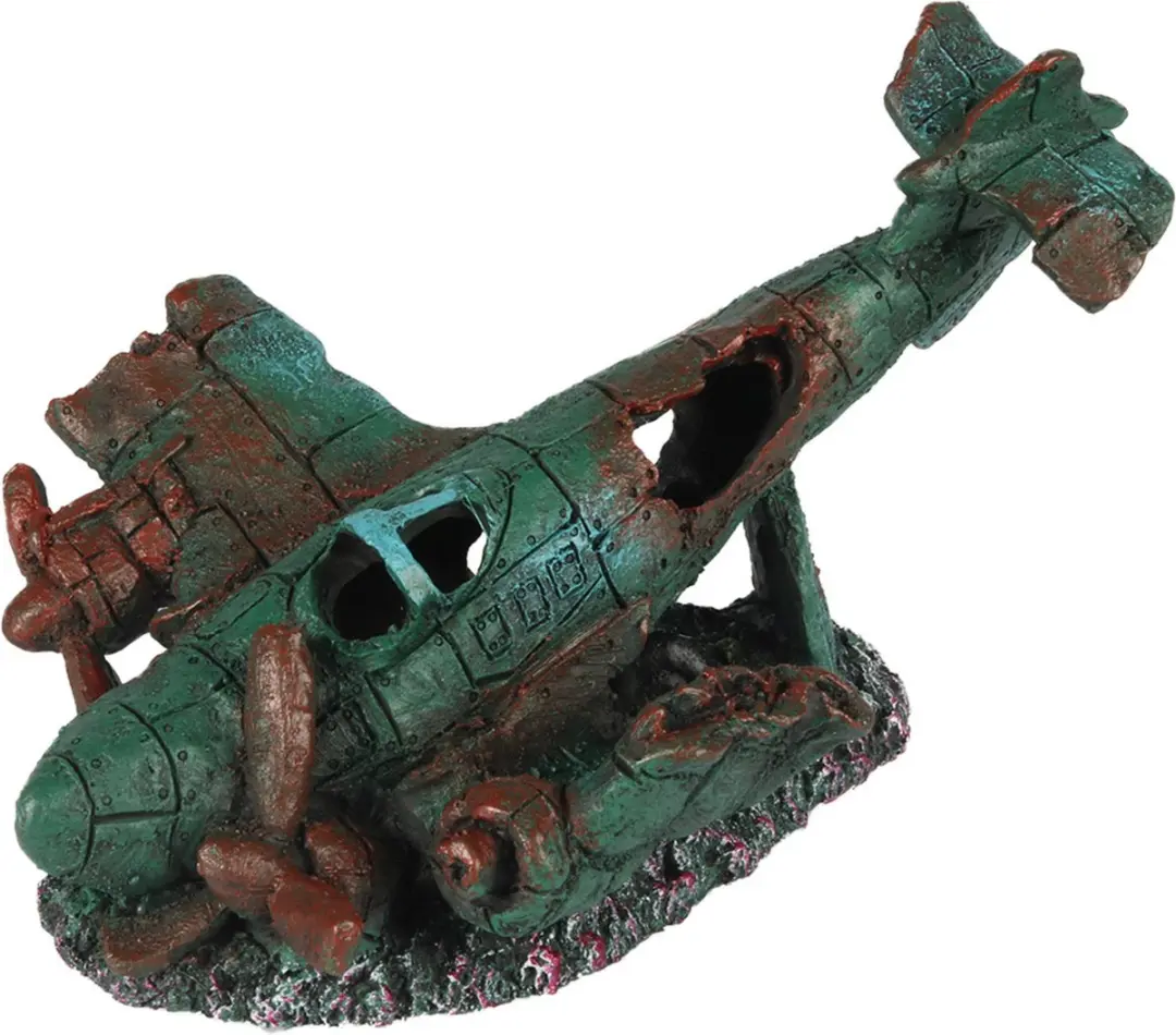 Duvo Aqua Della Gezonken Vliegtuig Aquarium Ornament 17x12,5x11cm