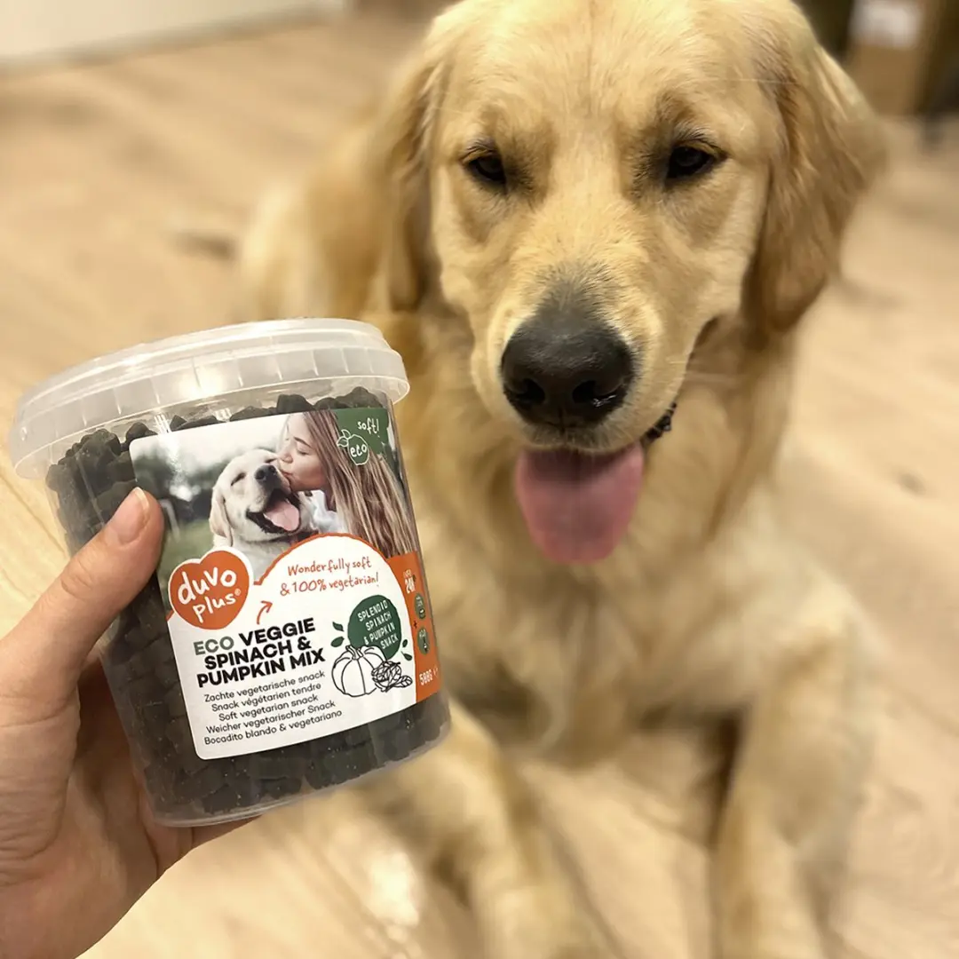Duvo Duvoplus Hondensnack Soft! Eco Veggie Spinazie & Pompoen Mix 500g