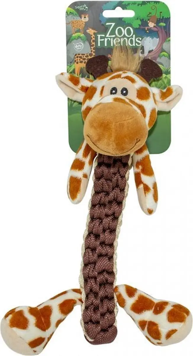 Duvo Zoo Friends Gino Giraffe Stick Bruin