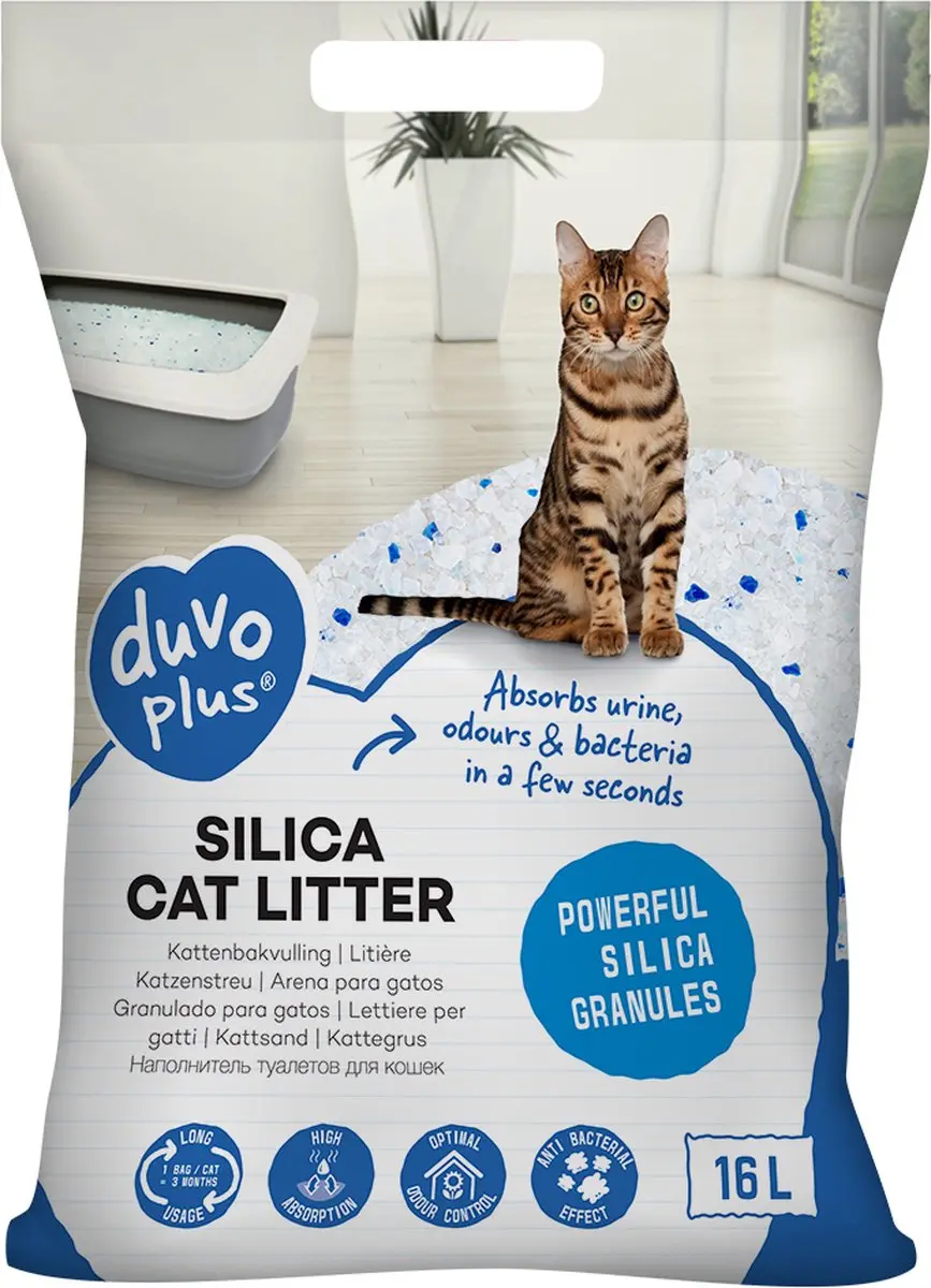 Duvo+ Silica Premium Kattenbakvulling 32L