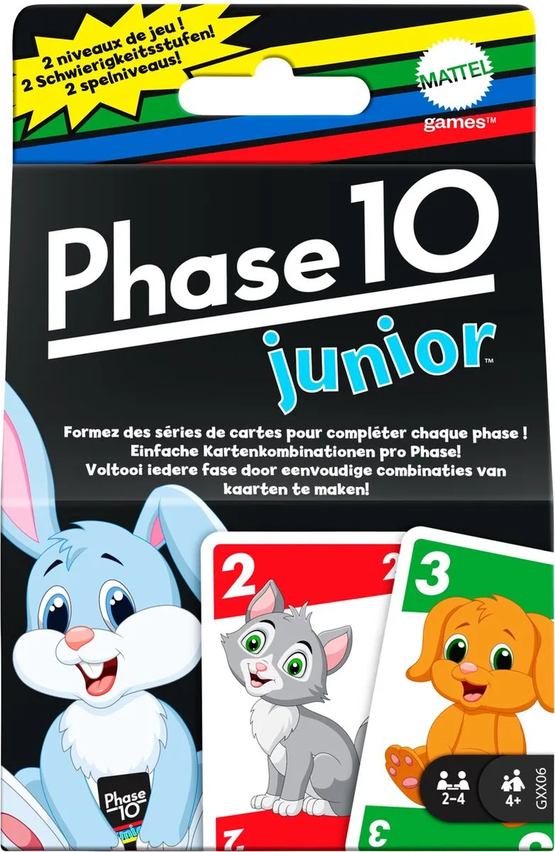 Mattel Games - Phase 10 Junior - Kaartspel