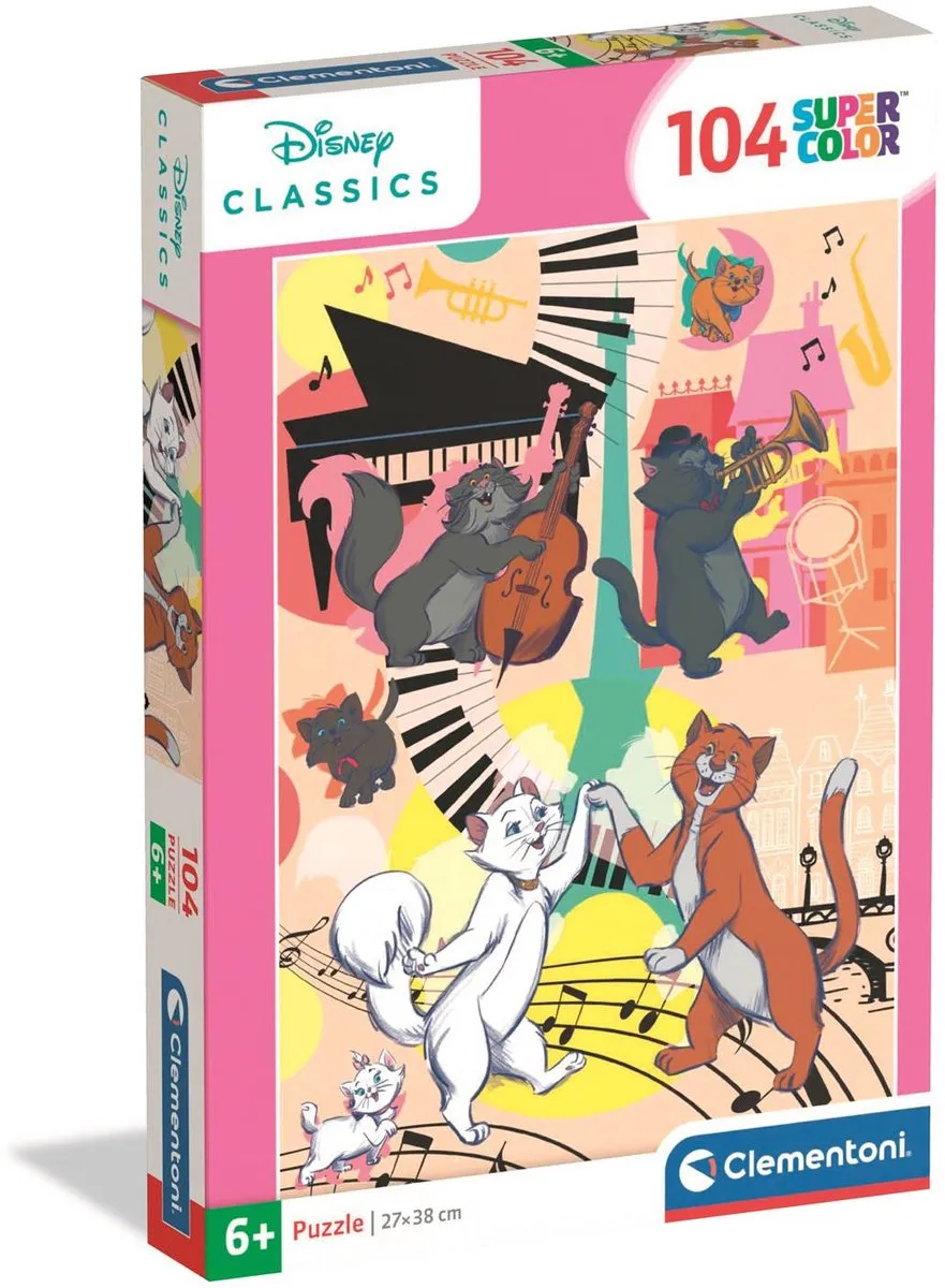 Clementoni Aristocats Puzzel 104 Stukjes