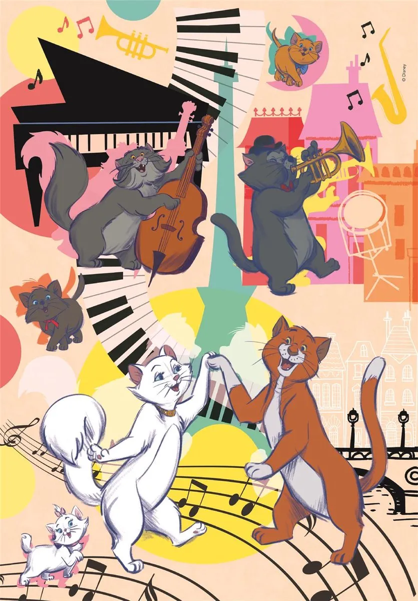 Clementoni Aristocats Puzzel 104 Stukjes - Multikleur