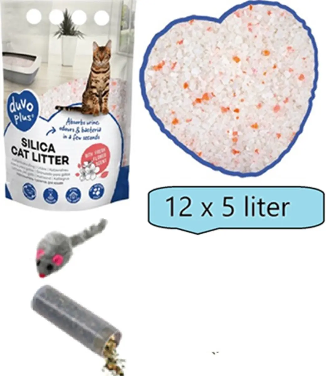 Duvo Silica Kattenbakvulling 60L