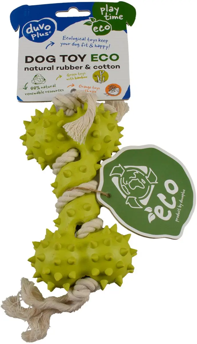 DuvoPlus Eco Rubber Pinnenbeen Hond Speelgoed - Gemengde Kleuren
