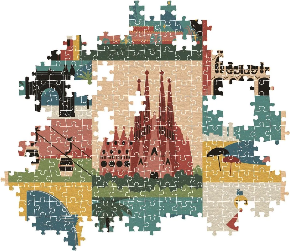 Clementoni Barcelona Puzzel 1000 Stuks - Multicolor