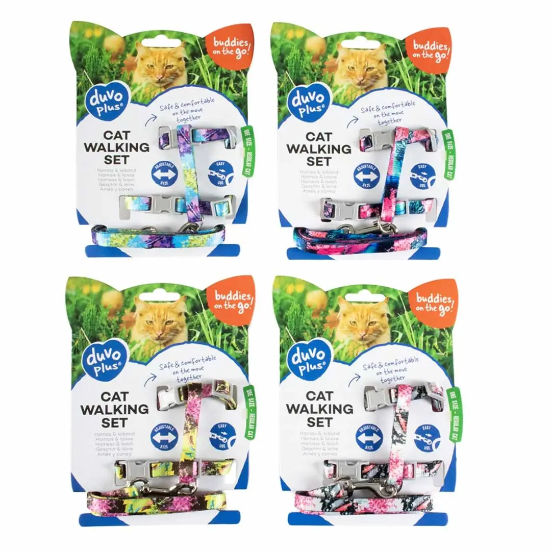 Duvo+ Kat Wandelset Bloemen Splash 125cm