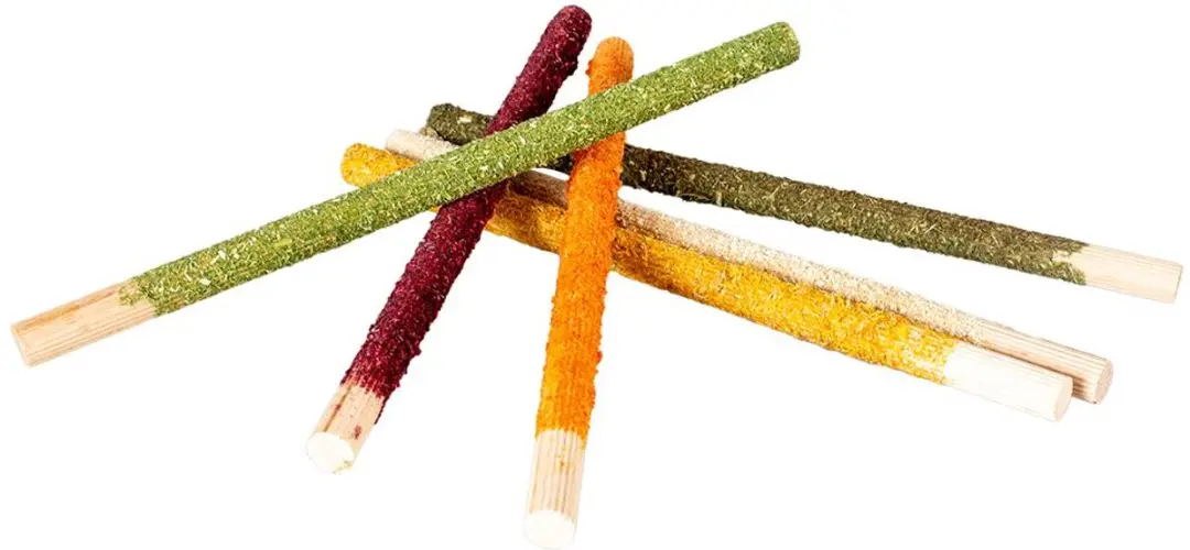 Duvo+ Houten Knabbelsticks Groenten & Bloemen 6x75g