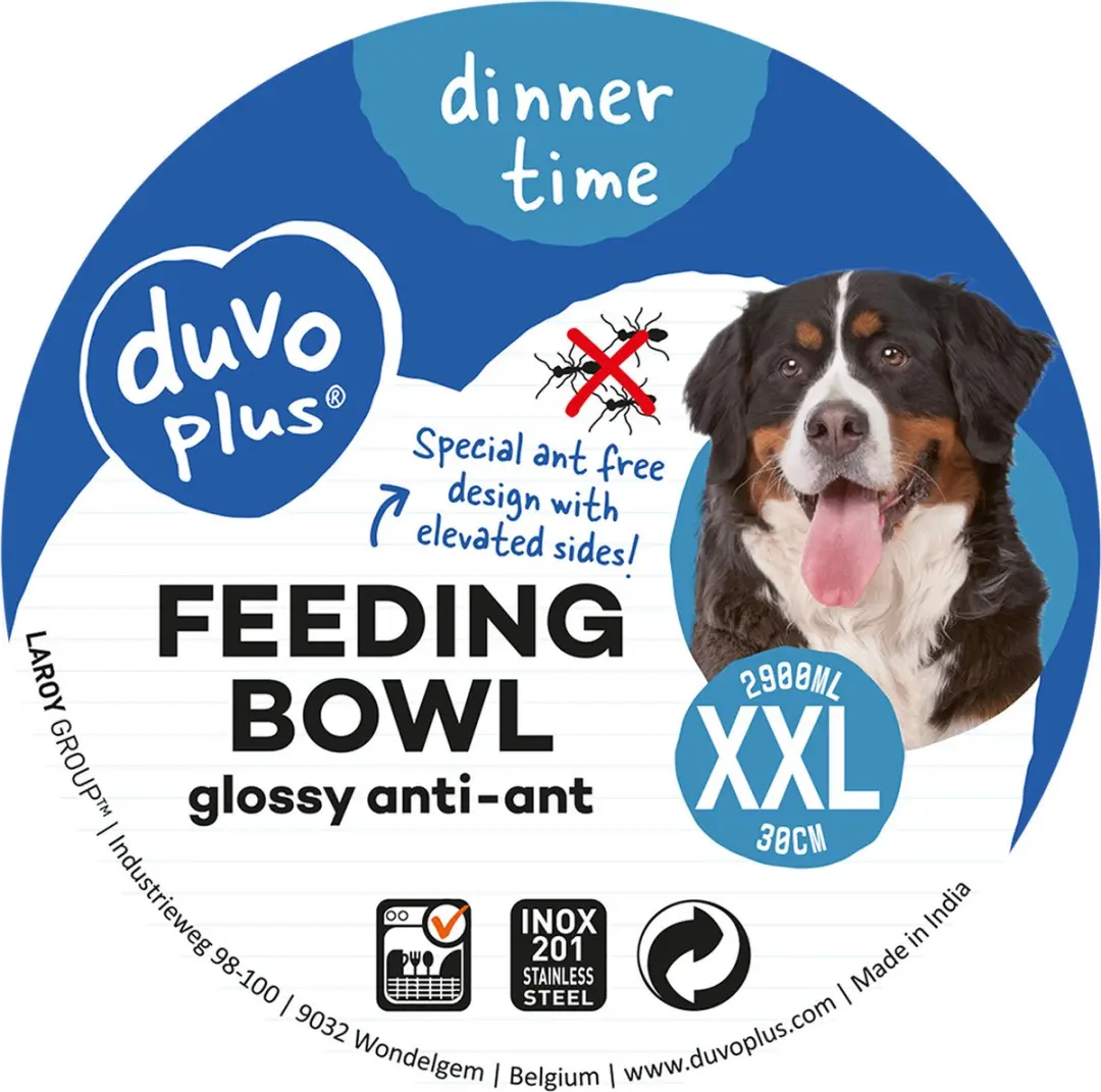 DuvoPlus Voerbak Hond Eetkom Glossy Anti-mier XS - 220ml