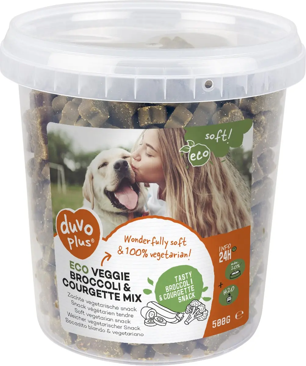 Duvo Duvoplus Soft! Eco Veggie Broccoli & Courgette Hondensnack 500g