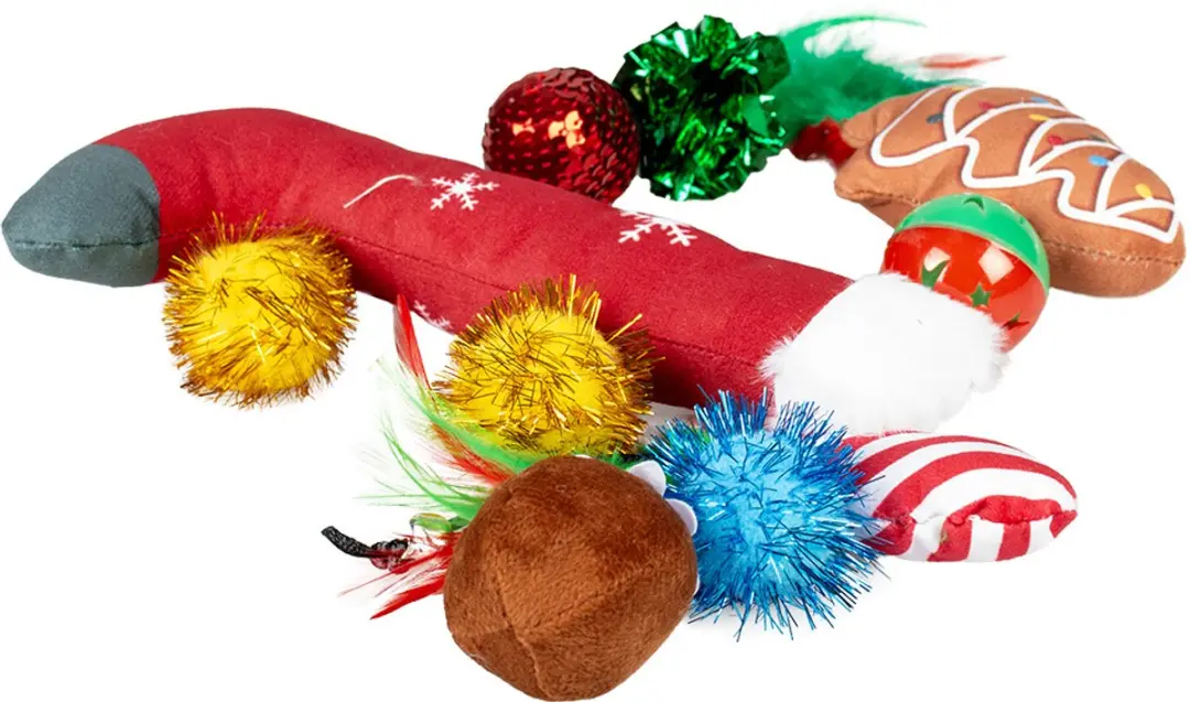 Duvo+ Kerst Geschenkzakje Katten Speeltjes