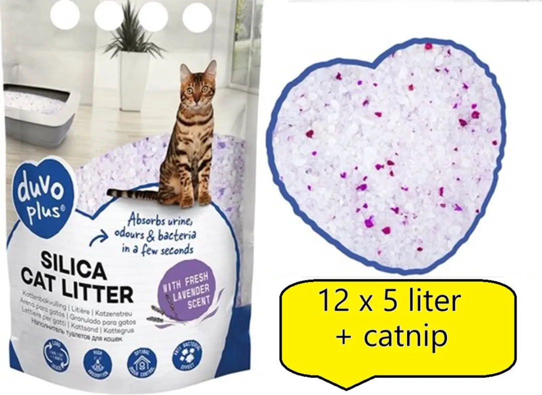 Duvo+ Premium Silica Lavendel Kattenbakvulling
