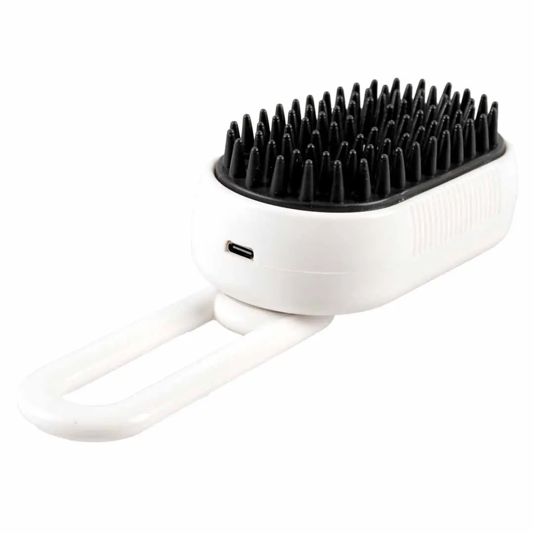 Duvo Stoom- en Massageborstel - 12x6,5x5cm - Zwart