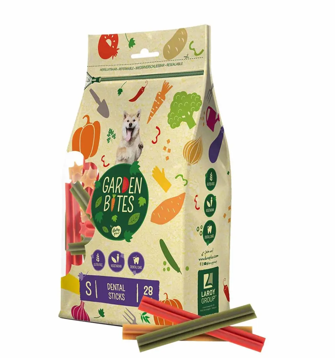 Duvo Garden Bites Stix S Hondensnack 15g - Gemengde Kleuren