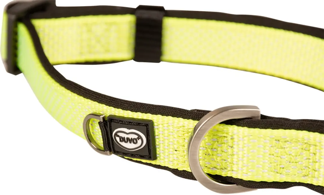 Duvo+ North Halsband Nylon Neon Geel L 35-55cm