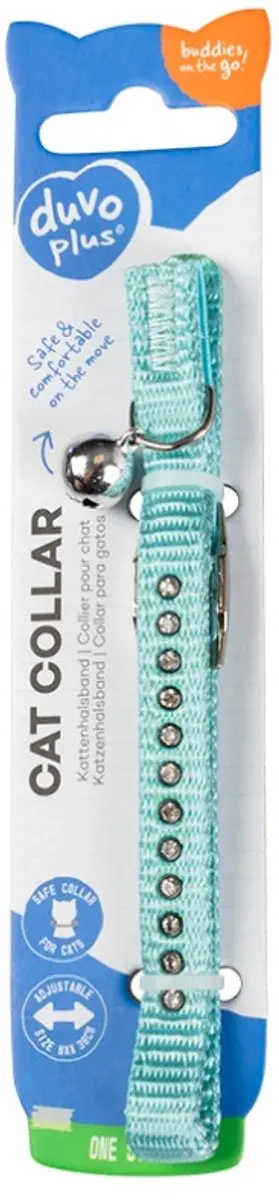 Duvo+ Kattenhalsband Diamanten Nylon 20-30cm - Gemengde Kleuren
