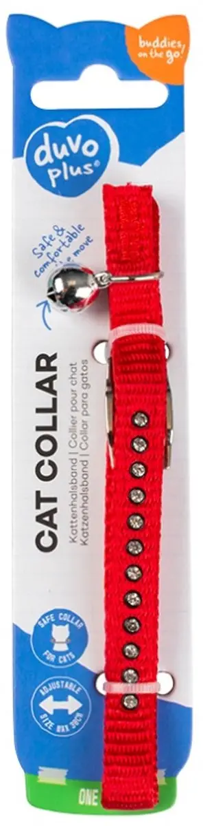 Duvo+ Kattenhalsband Diamanten Nylon 20-30cm