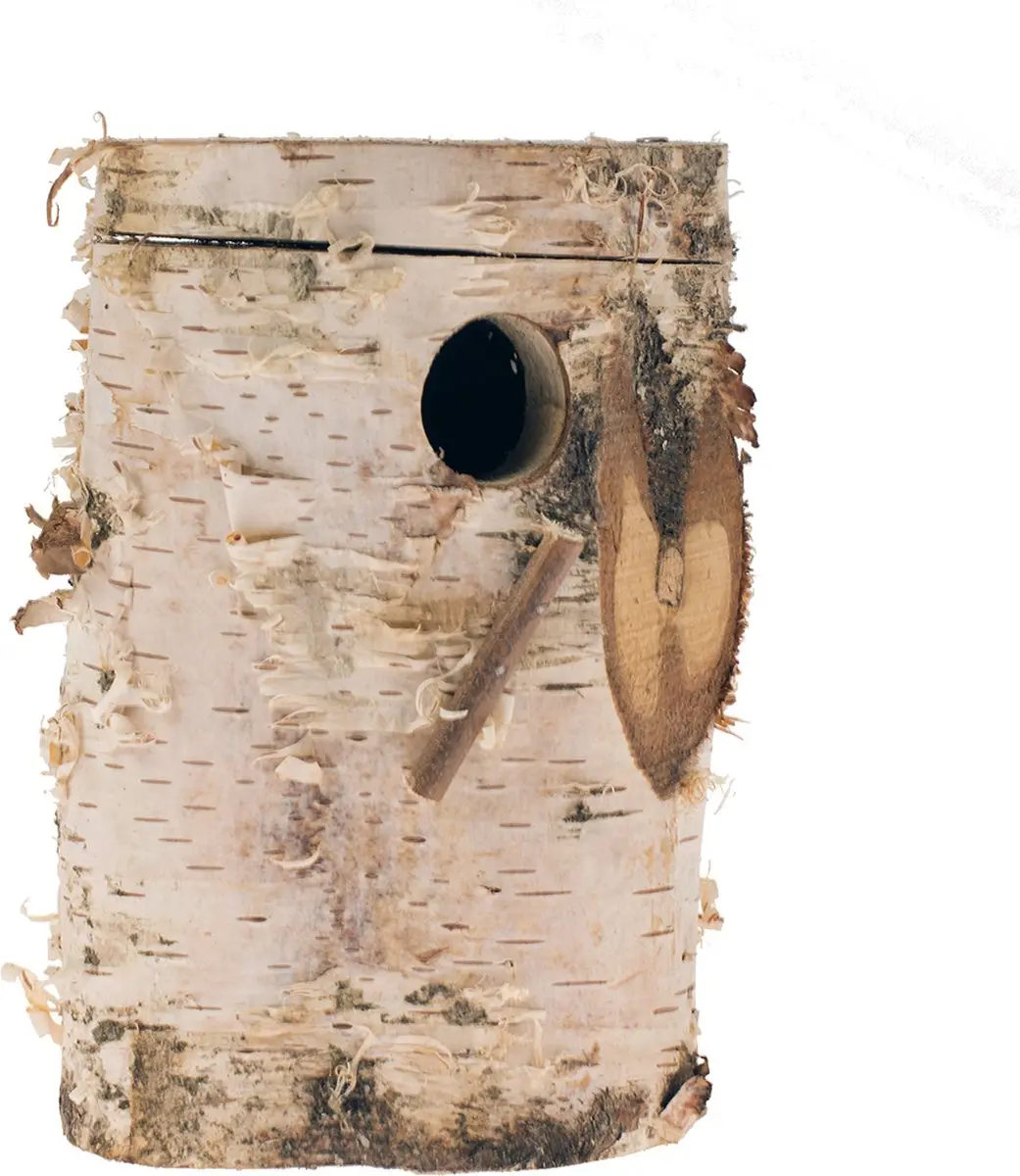 Duvo Berken Vogelhuisje Houtkleur Bruin - Hangend