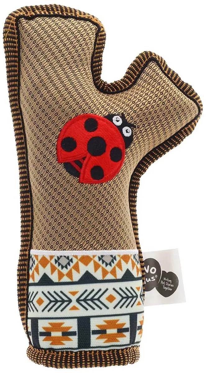 Duvo+ Boheemse Tak Stevig Hondenspeeltje - Bruin/Beige/Rood