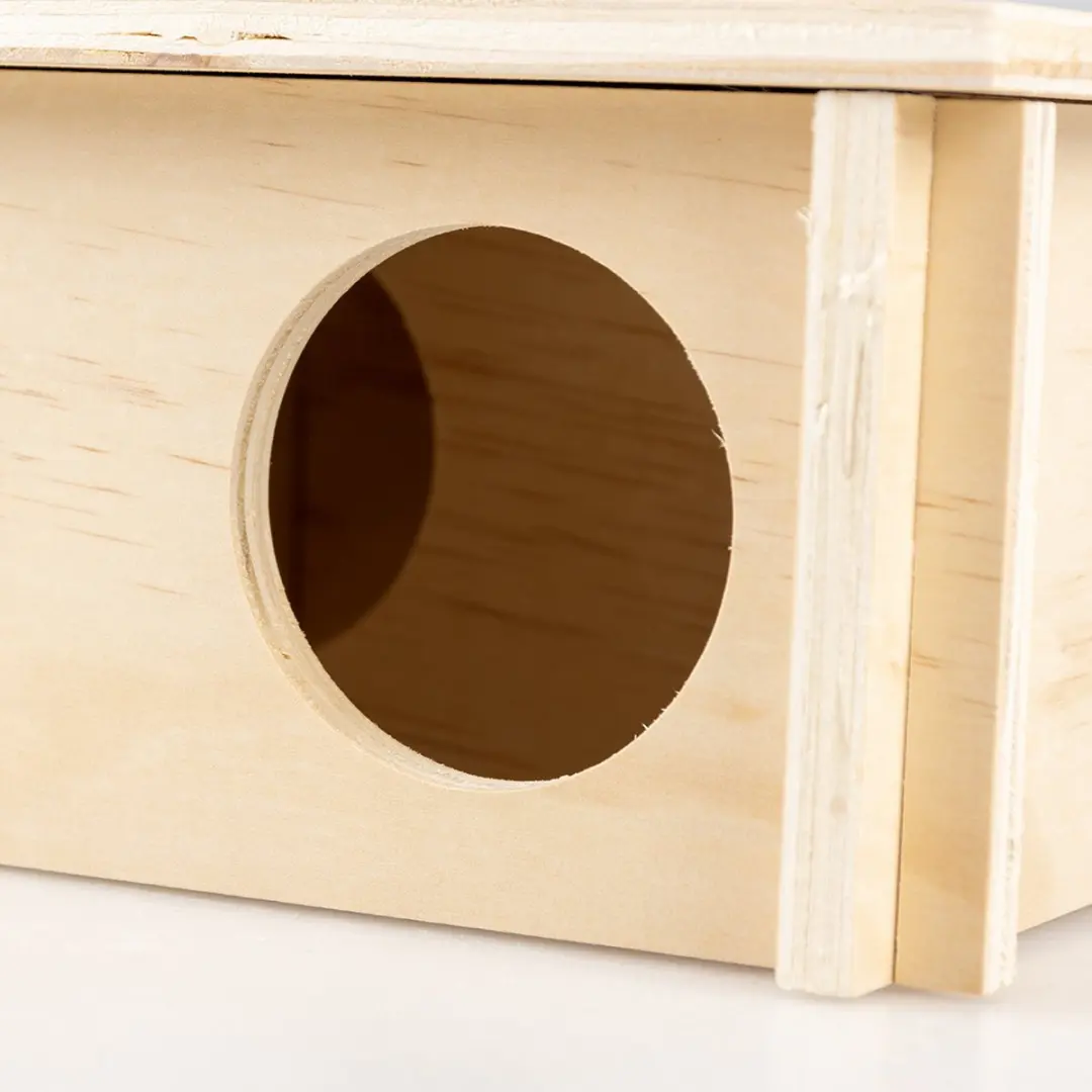 Duvo Houten Knaagdierhok 20x20x10cm - Houtkleurig